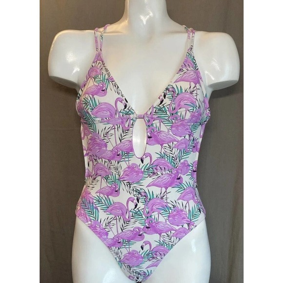 Rip Curl Other - Rip Curl Womens Mai Tai Flamingo Cheeky One-Piece Swimsuit Purple Size X-Small